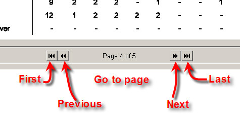 Buttons to Move Between Printed Pages