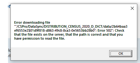 cspro data viewer error.png