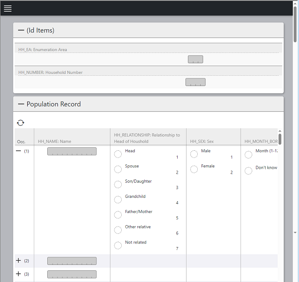 questionnaire view from dcf