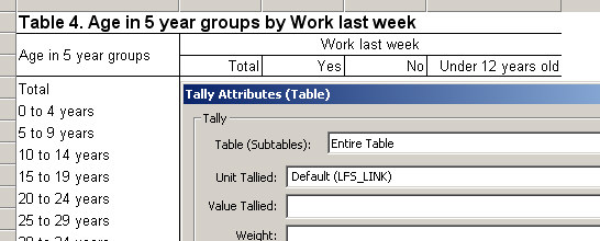 Units Tallied in Tally Attributes (Table) Dialog Box Units Tallied in Tally Attributes (Table) Dialog Box