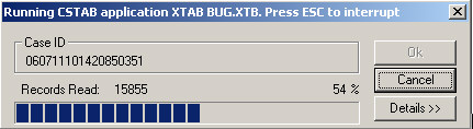 Image of Running CSTAB progress bar Image of Running CSTAB progress bar