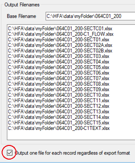 export data excel 1File per rec